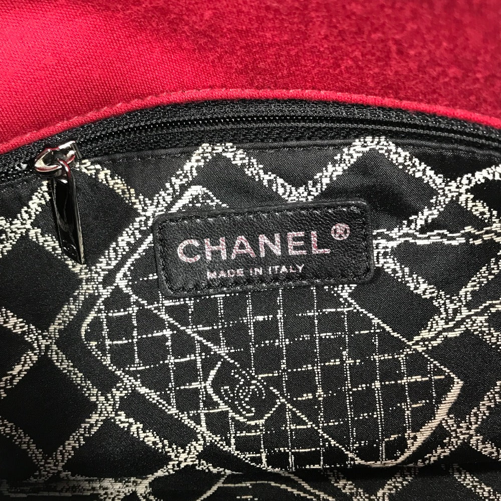 CHANEL ポシェット CC ココマーク マトラッセ キルティング カバン 斜め掛け ショルダーバッグ コットン レディース レッド