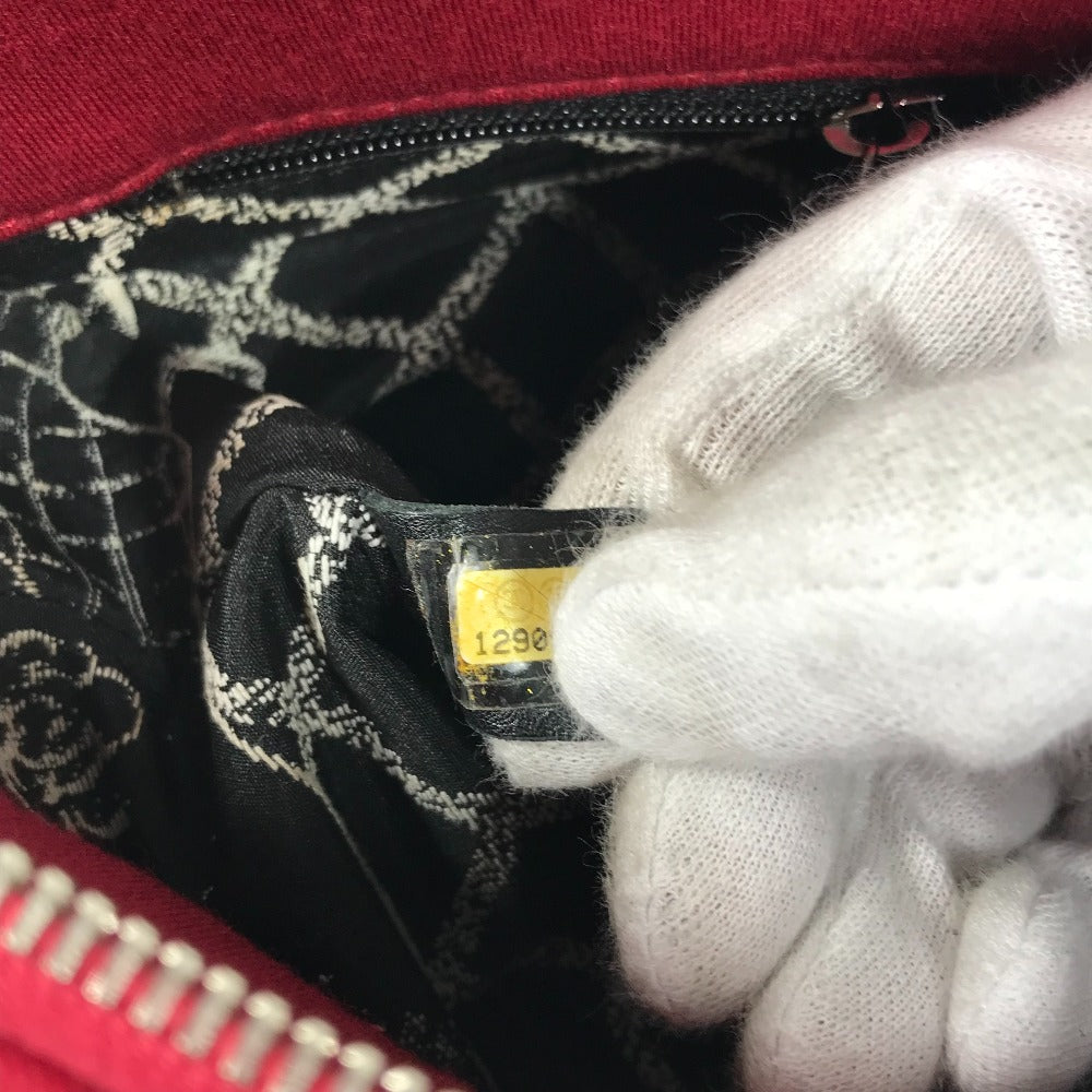 CHANEL ポシェット CC ココマーク マトラッセ キルティング カバン 斜め掛け ショルダーバッグ コットン レディース レッド