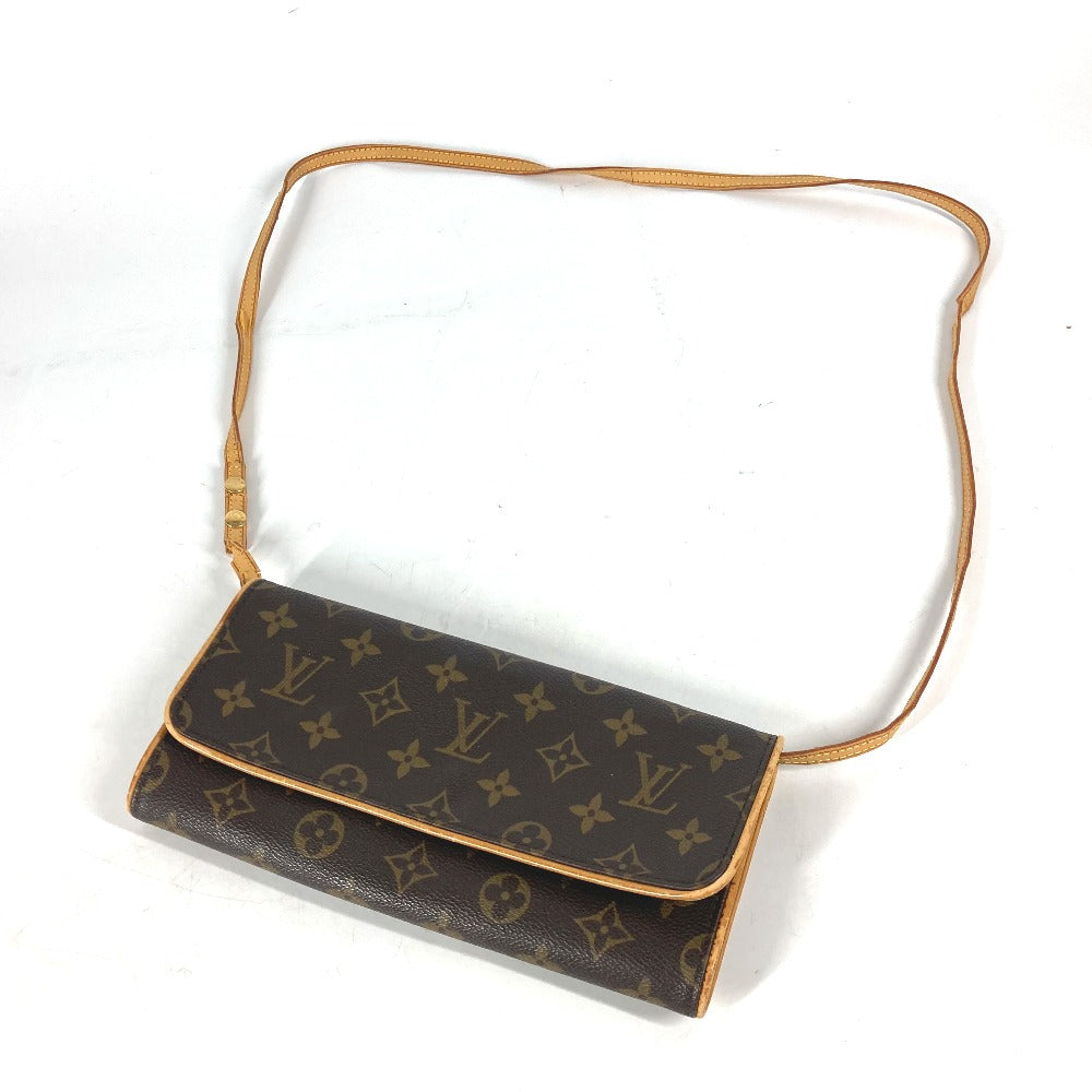 LOUIS VUITTON M51852 モノグラム ポシェットツインGM 2WAYバッグ クラッチバッグ 斜め掛け カバン ショルダーバッグ モノグラムキャンバス レディース ブラウン