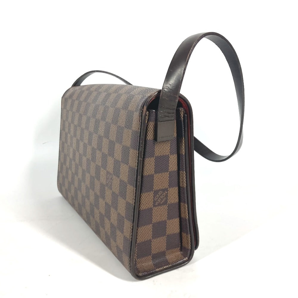 LOUIS VUITTON N51160 ダミエ トライベッカ・ロン フラップ 肩掛け カバン ショルダーバッグ ダミエキャンバス レディース エベヌ ブラウン