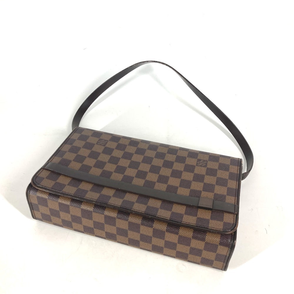 LOUIS VUITTON N51160 ダミエ トライベッカ・ロン フラップ 肩掛け カバン ショルダーバッグ ダミエキャンバス レディース エベヌ ブラウン