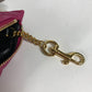 SAINT LAURENT PARIS Quilted Triangle Wallet, Coin Purse, Pouch, Leather, Women's, Pink