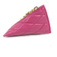 SAINT LAURENT PARIS Quilted Triangle Wallet, Coin Purse, Pouch, Leather, Women's, Pink