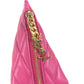 SAINT LAURENT PARIS Quilted Triangle Wallet, Coin Purse, Pouch, Leather, Women's, Pink