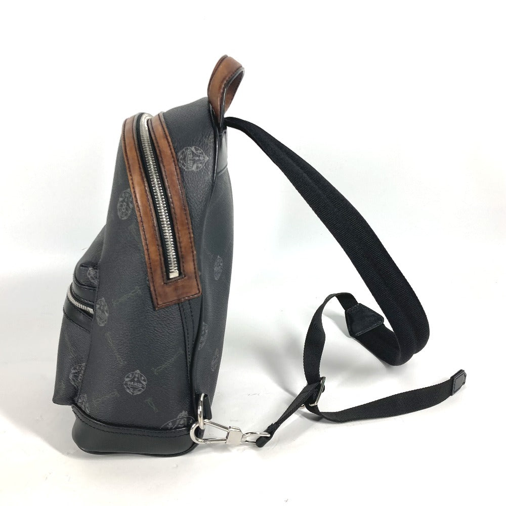 Berluti ロゴ カバン クロス ショルダーバッグ ボディバッグ PVC/レザー メンズ ブラック系