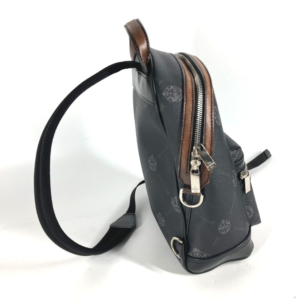Berluti ロゴ カバン クロス ショルダーバッグ ボディバッグ PVC/レザー メンズ ブラック系