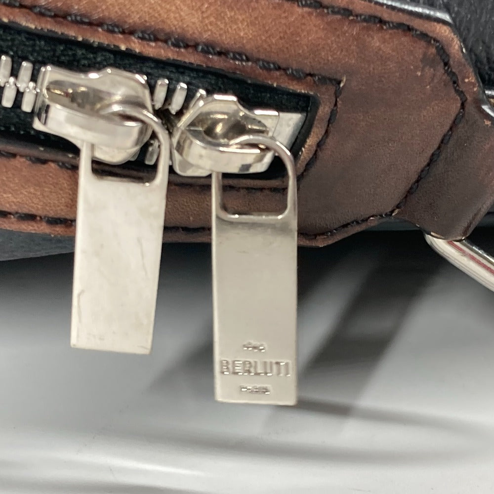 Berluti ロゴ カバン クロス ショルダーバッグ ボディバッグ PVC/レザー メンズ ブラック系