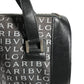 BVLGARI Logomania Denim Drum-Shaped Shoulder Handbag in Canvas/Leather, Blue, for Women