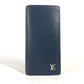 LOUIS VUITTON M30292 Taiga Portefeuille Brazza Long Wallet, Bifold, Taiga Leather, Men's, Navy
