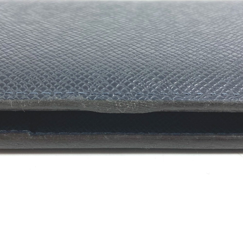 LOUIS VUITTON M30292 Taiga Portefeuille Brazza Long Wallet, Bifold, Taiga Leather, Men's, Navy