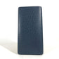 LOUIS VUITTON M30292 Taiga Portefeuille Brazza Long Wallet, Bifold, Taiga Leather, Men's, Navy