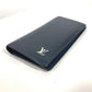 LOUIS VUITTON M30292 Taiga Portefeuille Brazza Long Wallet, Bifold, Taiga Leather, Men's, Navy
