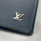 LOUIS VUITTON M30292 Taiga Portefeuille Brazza Long Wallet, Bifold, Taiga Leather, Men's, Navy