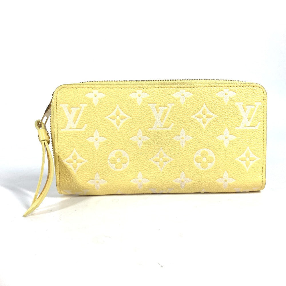 LOUIS VUITTON M81427 モノグラムアンプラント ジッピーウォレット ラウンドファスナー 長財布 モノグラムアンプラントレザー レディース ジョーヌ イエロー