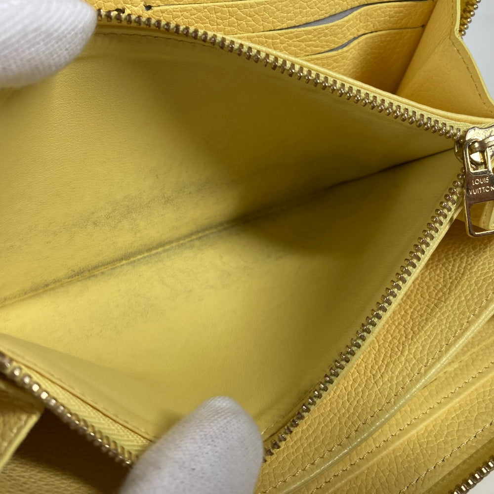 LOUIS VUITTON M81427 モノグラムアンプラント ジッピーウォレット ラウンドファスナー 長財布 モノグラムアンプラントレザー レディース ジョーヌ イエロー