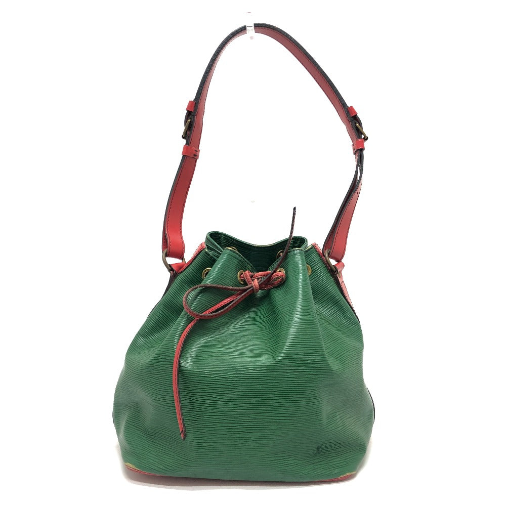 LOUIS VUITTON M44147 エピ プチノエ 巾着 ショルダーバック 斜め掛けバック 肩掛けバック 鞄 バック ショルダーバッグ エピレザー レディース ボルネオグリーン×カスティリアンレッド グリーン