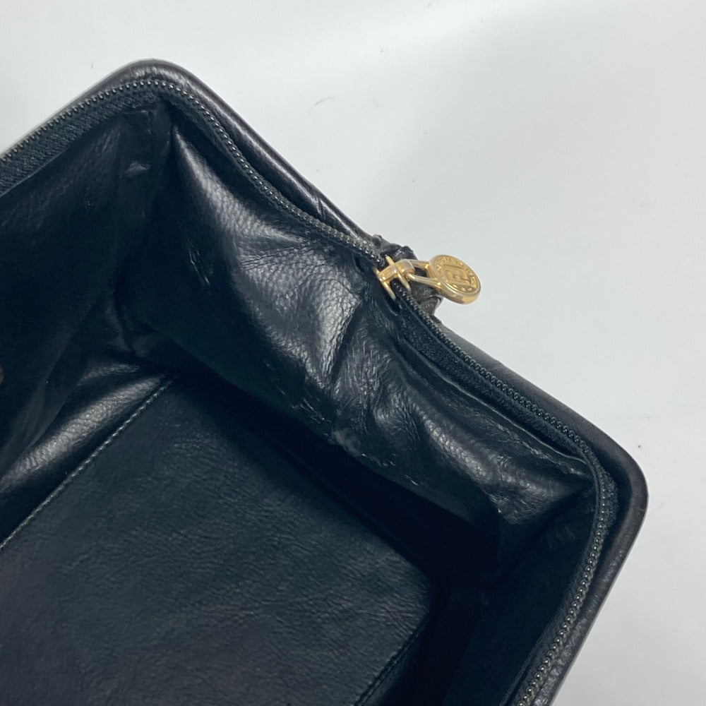 FENDI ドクターバッグ ロゴ カバン 肩掛け ショルダーバッグ ハンドバッグ レザー レディース ブラック