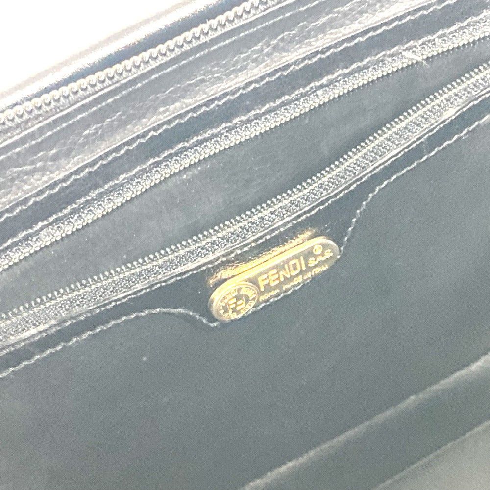 FENDI ドクターバッグ ロゴ カバン 肩掛け ショルダーバッグ ハンドバッグ レザー レディース ブラック