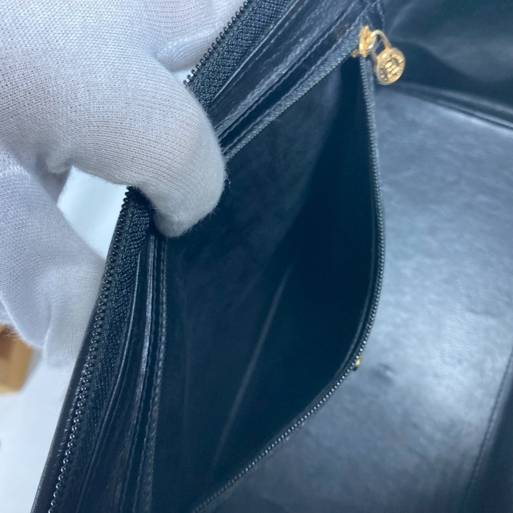 FENDI ドクターバッグ ロゴ カバン 肩掛け ショルダーバッグ ハンドバッグ レザー レディース ブラック