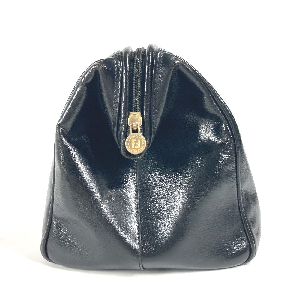 FENDI ドクターバッグ ロゴ カバン 肩掛け ショルダーバッグ ハンドバッグ レザー レディース ブラック
