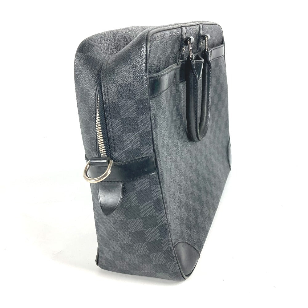 LOUIS VUITTON N41123 ダミエグラフィット ポルトドキュマン ヴォワヤージュGM PDV ハンドバッグ トートバッグ ビジネスバッグ ダミエグラフィットキャンバス メンズ ブラック