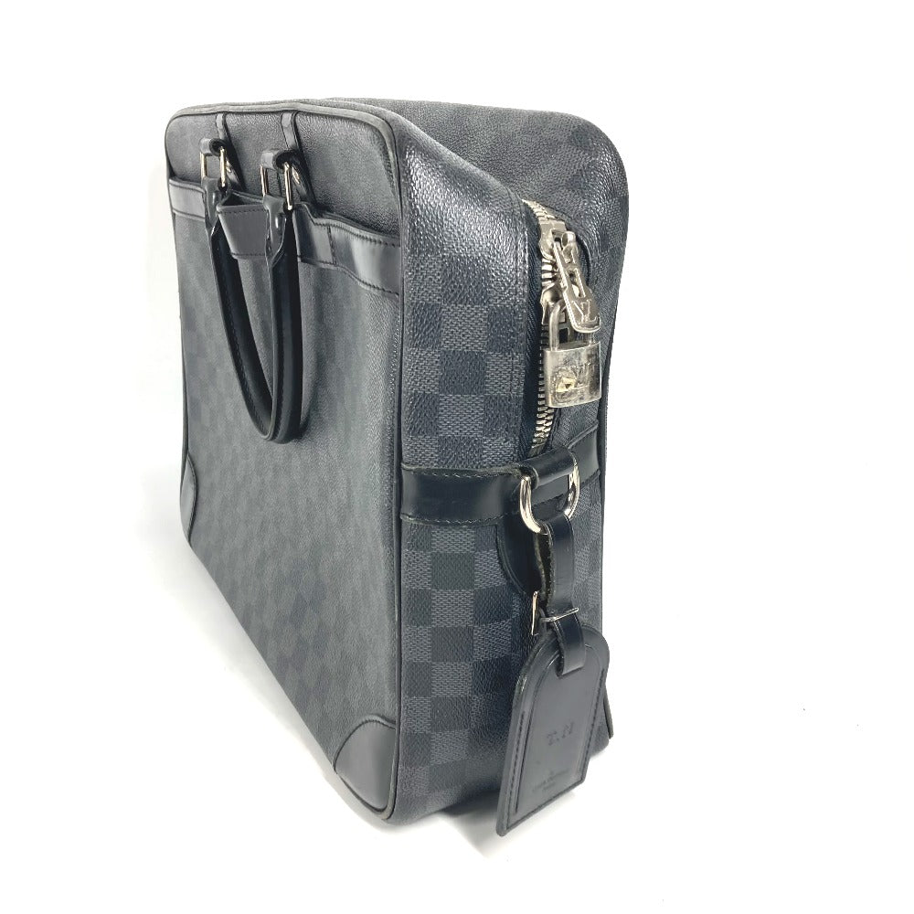 LOUIS VUITTON N41123 ダミエグラフィット ポルトドキュマン ヴォワヤージュGM PDV ハンドバッグ トートバッグ ビジネスバッグ ダミエグラフィットキャンバス メンズ ブラック