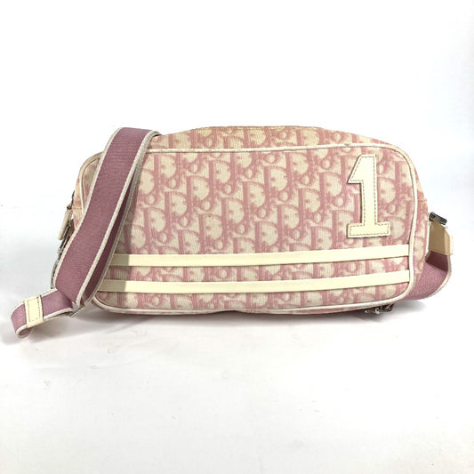 Dior トロッター NO1 カバン ポシェット 斜め掛け ショルダーバッグ PVC/レザー レディース ピンク