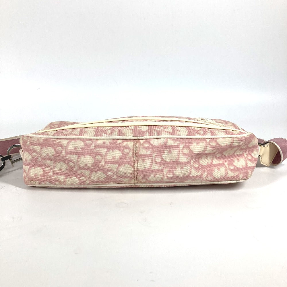 Dior トロッター NO1 カバン ポシェット 斜め掛け ショルダーバッグ PVC/レザー レディース ピンク