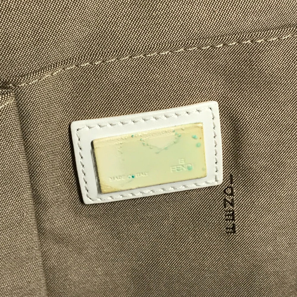 FENDI 8BH185 FFロゴ ビッグロゴ トートバッグ カバン 肩掛け ショルダーバッグ キャンバス レディース ベージュ