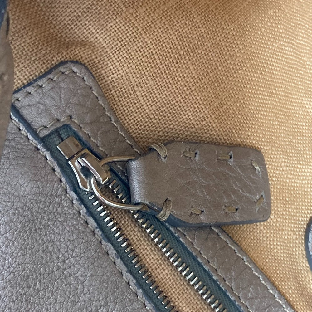 FENDI セレリア リンダ カバン 肩掛け トートバッグ フラップ ショルダーバッグ レザー レディース グレー系