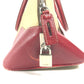 PRADA BN0081 バイカラー トライアングルロゴ 三角ロゴ プレート カバン 肩掛け ハンドバッグ トートバッグ ショルダーバッグ レザー/キャンバス レディース ベージュ
