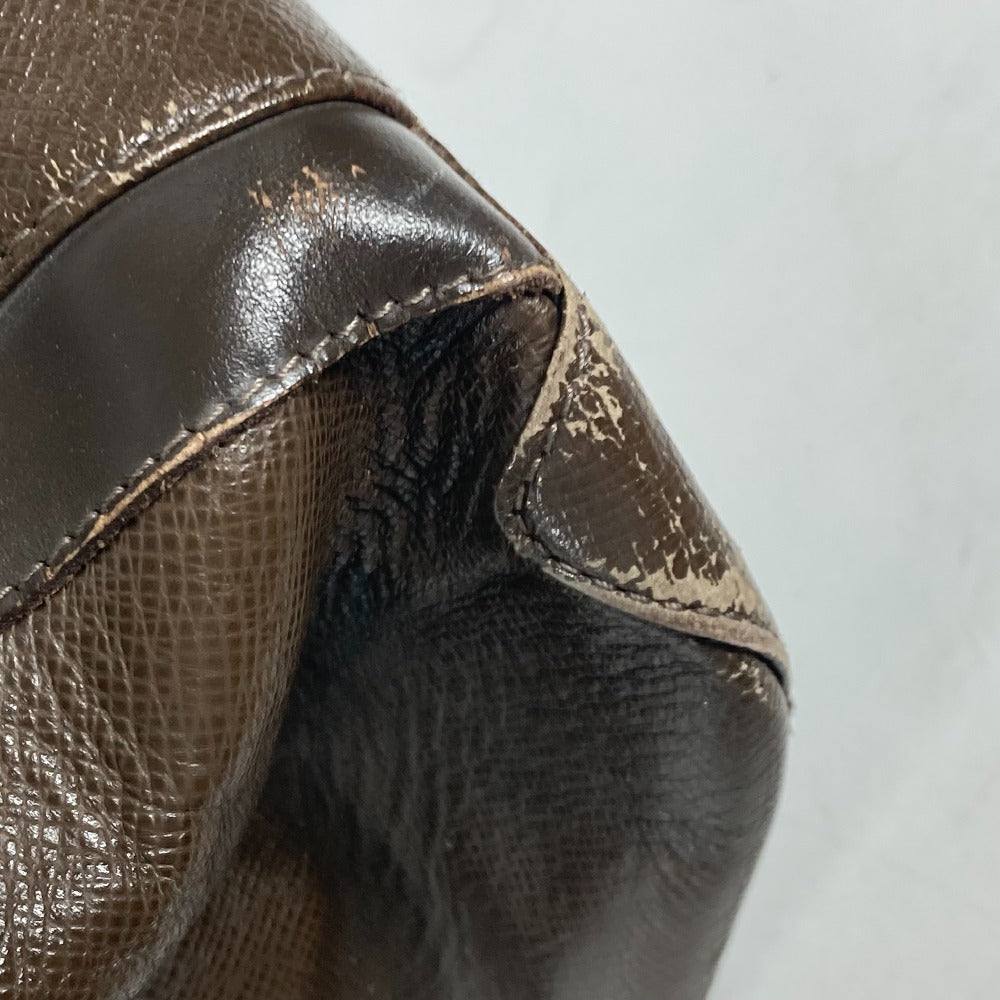 LOUIS VUITTON M31028 Taiga Kasbeck PM Shoulder Handbag Tote Bag in Taiga Leather, Men's Grizzly Brown