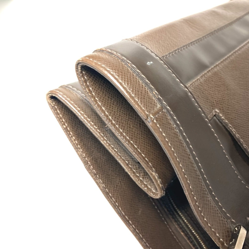 LOUIS VUITTON M31028 Taiga Kasbeck PM Shoulder Handbag Tote Bag in Taiga Leather, Men's Grizzly Brown
