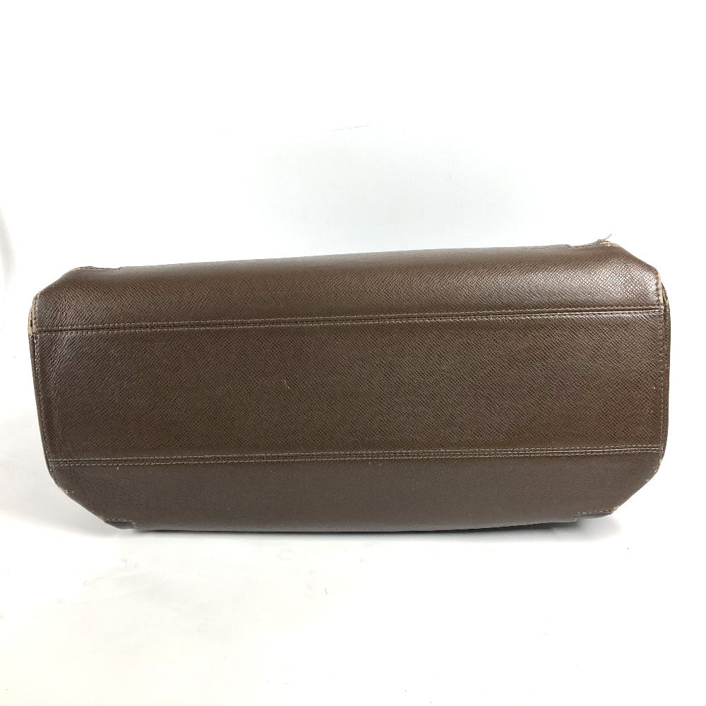 LOUIS VUITTON M31028 Taiga Kasbeck PM Shoulder Handbag Tote Bag in Taiga Leather, Men's Grizzly Brown