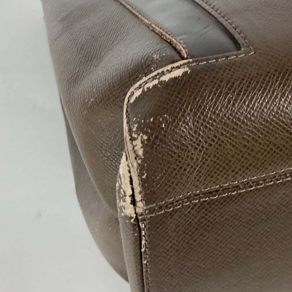 LOUIS VUITTON M31028 Taiga Kasbeck PM Shoulder Handbag Tote Bag in Taiga Leather, Men's Grizzly Brown