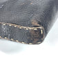 FENDI Selleria Logo Pochette Shoulder Bag in Dark Brown Leather