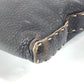 FENDI Selleria Logo Pochette Shoulder Bag in Dark Brown Leather