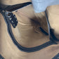 FENDI Selleria Logo Pochette Shoulder Bag in Dark Brown Leather