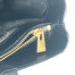 CELINE Vintage Macadam Handbag Shoulder Bag Tote Bag Leather Women's Black