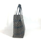 CELINE Vintage Macadam Handbag Shoulder Bag Tote Bag Leather Women's Black