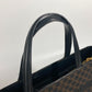 CELINE Vintage Macadam Handbag Shoulder Bag Tote Bag Leather Women's Black