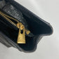 CELINE Vintage Macadam Handbag Shoulder Bag Tote Bag Leather Women's Black