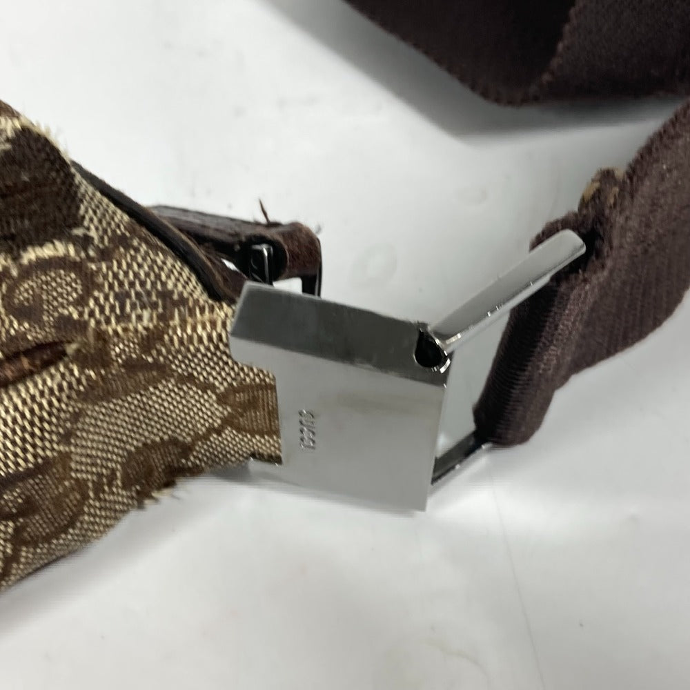 GUCCI 122790 GG カバン ポシェット 斜め掛け ショルダーバッグ GGキャンバス/レザー ユニセックス ベージュ
