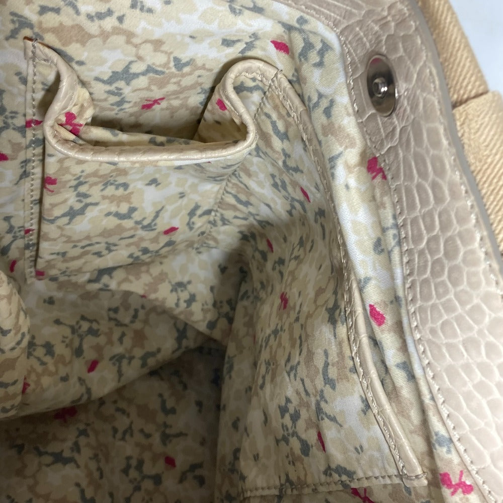 CELINE マカダム ロゴ デニム グラデーション カバン ショルダーバッグ トートバッグ レザー/キャンバス レディース ホワイト