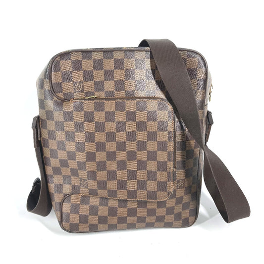 LOUIS VUITTON N41441 ダミエ オラフMM カバン ポシェット 斜め掛け ショルダーバッグ ダミエキャンバス レディース エベヌ ブラウン