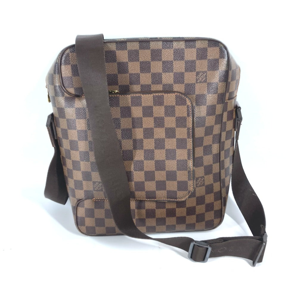 LOUIS VUITTON N41441 ダミエ オラフMM カバン ポシェット 斜め掛け ショルダーバッグ ダミエキャンバス レディース エベヌ ブラウン