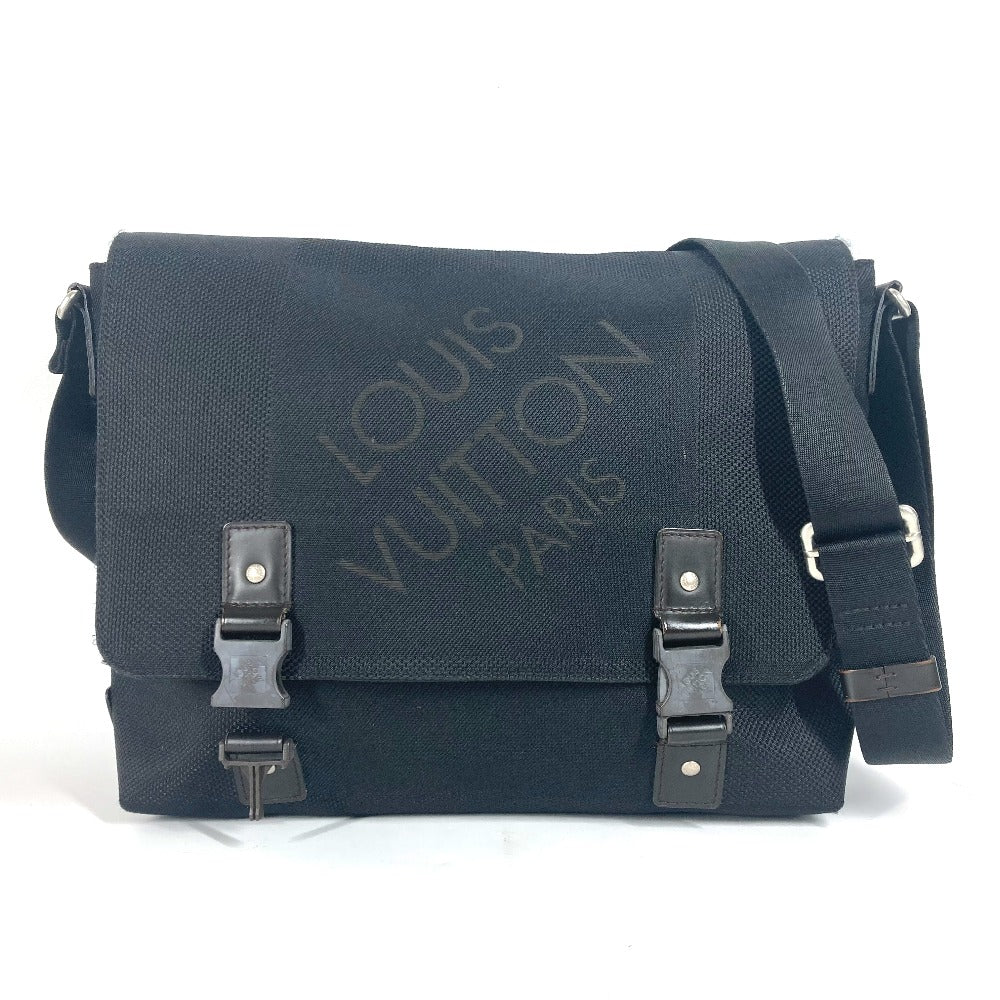 LOUIS VUITTON M93079 ダミエジェアン ルー フラップ カバン メッセンジャーバッグ 斜め掛け ショルダーバッグ ダミエジェアンキャンバス メンズ ブラック