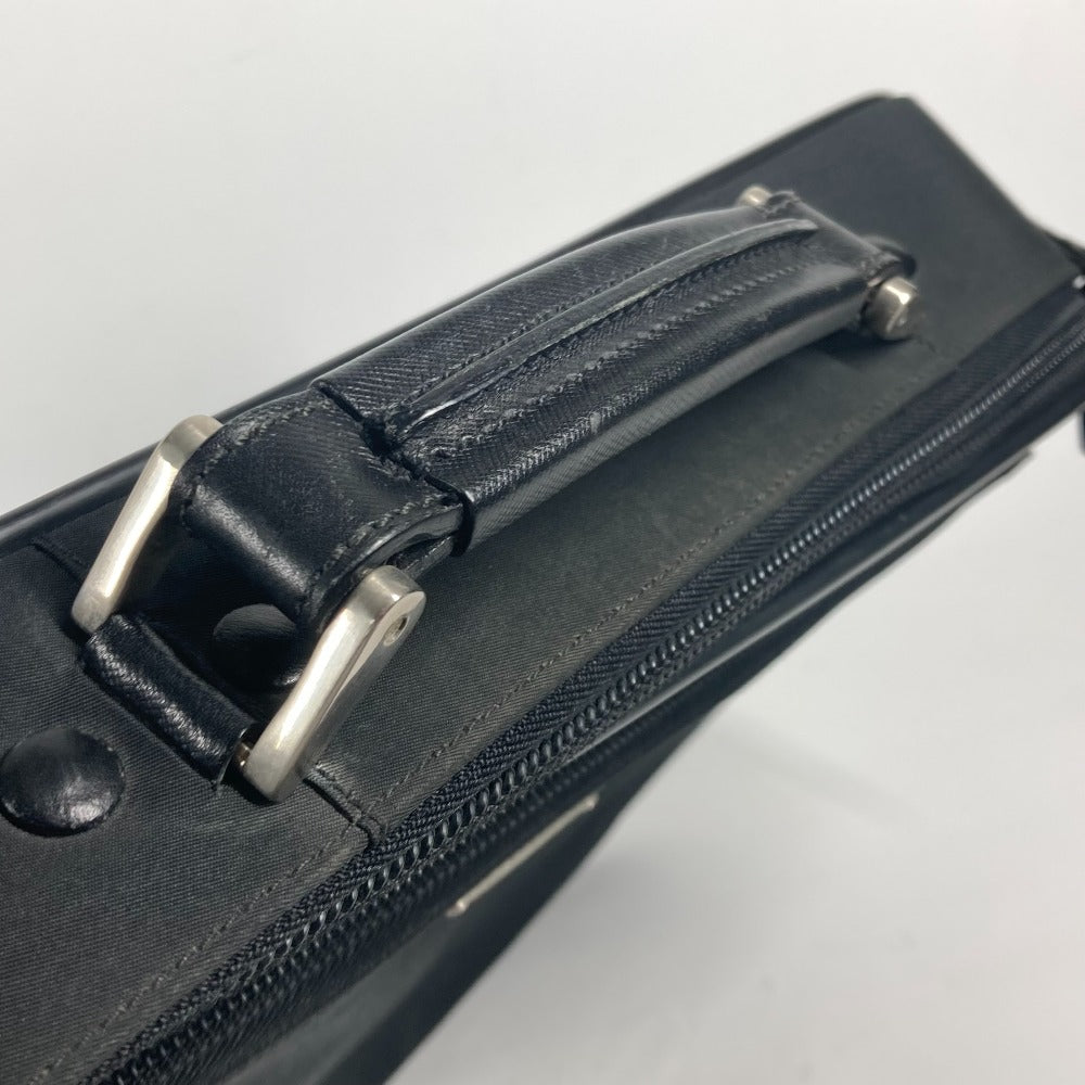 PRADA トライアングルロゴ 三角ロゴ プレート カバン 書類バッグ ブリーフケース ハンドバッグ ナイロン メンズ ブラック