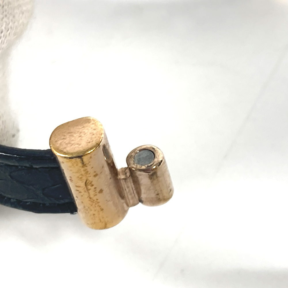 BVLGARI ダブルコイルド ブルガリブルガリ ロゴ アクセサリー 2重 ブレスレット レザー レディース ブラック
