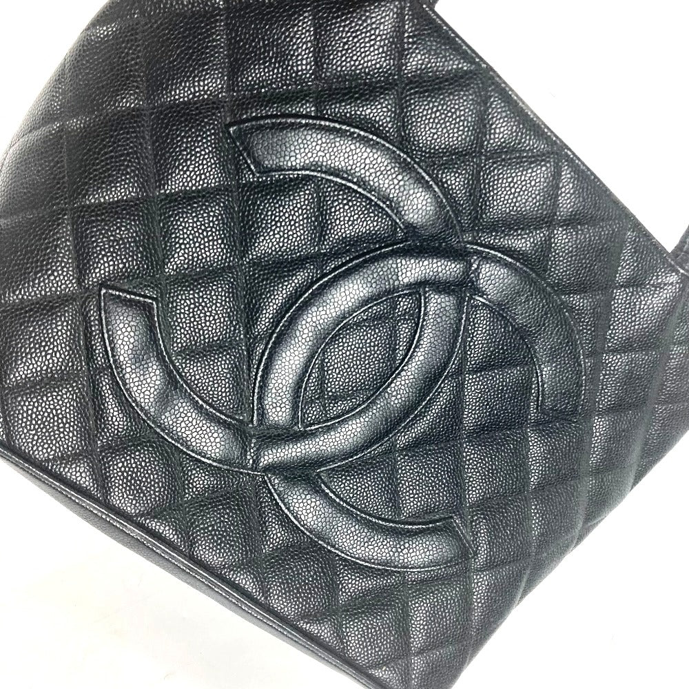 CHANEL A01804 復刻トート CC ココマーク ショルダーバッグ 肩掛け カバン トートバッグ キャビアスキン レディース ブラック - brandshop-reference